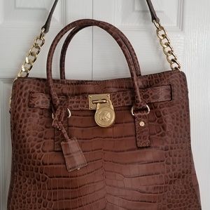 Michael Kors Classic Brown Leather Shoulder Bag